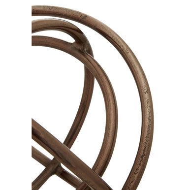 Orsina Nexus Bronze Sphere Sculptures | Set of 2 Aluminum Orbs
