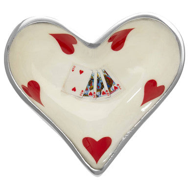 Orsina Churchill Playing Card Suit Decorative Bowls - Silver Set of 4