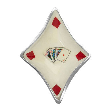 Orsina Churchill Playing Card Suit Decorative Bowls - Silver Set of 4