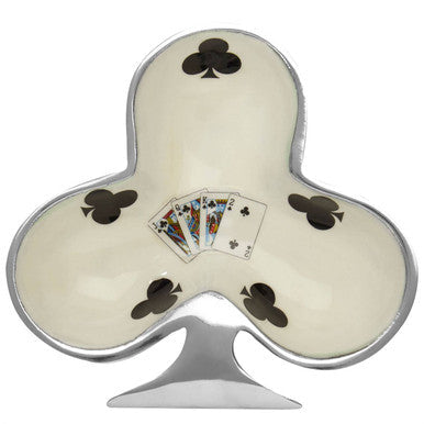 Orsina Churchill Playing Card Suit Decorative Bowls - Silver Set of 4