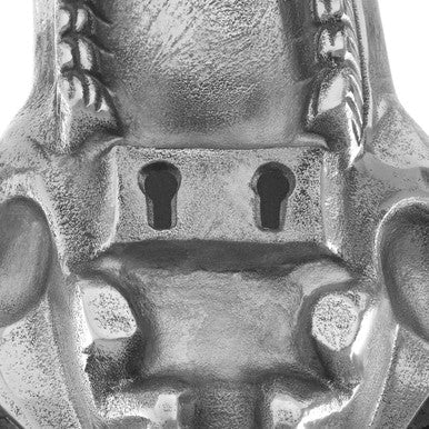 Orsina Zania Silver Aluminium Wall Mounted Skull Sculpture