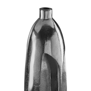 Orsina Viso Silver Face Tall Vase – Modern Abstract Aluminum Decor