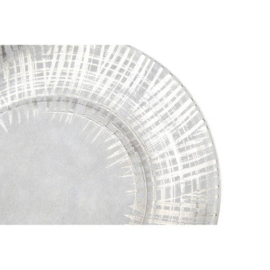 Orsina Embra Silver Decorative Plate – Matte Grey Tabletop Accent
