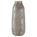 Orsina Orvena Large Ceramic Vase – Grey and Distressed Gold Decor