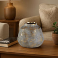 Orsina Orvena Small Grey and Gold Ceramic Vase | Modern Shelf Decor