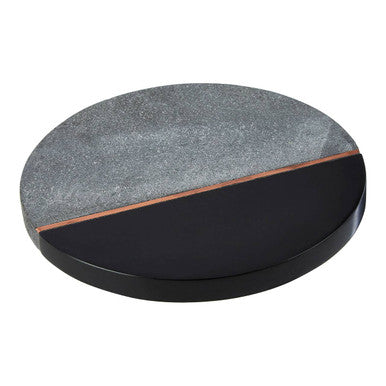 Orsina Pedra Lava Stone Large Serving Board with Copper Accent