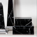 Orsina Renata Small Black Marble Glass Trinket Box & Jewelry Case