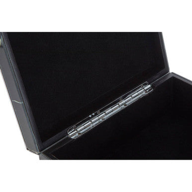 Orsina Renata Small Black Marble Glass Trinket Box & Jewelry Case