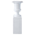 Orsina Josten White Pedestal Planter – High Gloss Sculptural Pot