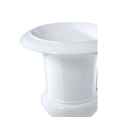 Orsina Josten White Pedestal Planter – High Gloss Sculptural Pot