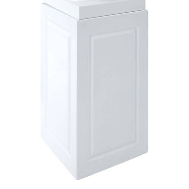 Orsina Josten White Pedestal Planter – High Gloss Sculptural Pot