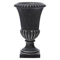 Orsina Josten Fluted Planter – Grey Victorian Style Indoor Plant Pot