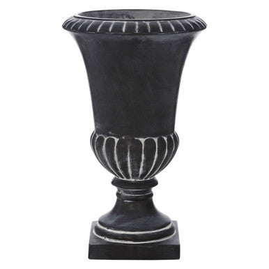 Orsina Josten Fluted Planter – Grey Victorian Style Indoor Plant Pot