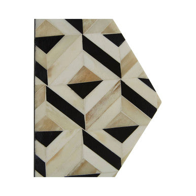 Orsina Harlo Geometric Bookends – Ivory and Black Composite Set of 2
