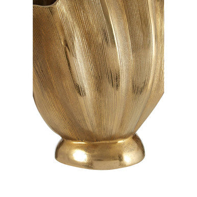 Orsina Estrella Large Gold Fluted Vase – Tall Handcrafted Aluminium