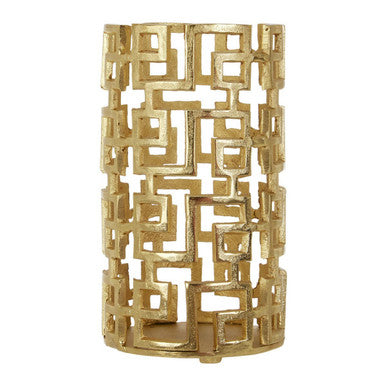 Orsina Delphi Small Gold Candle Holder – Handcrafted Aluminium Decor
