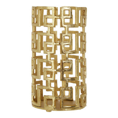 Orsina Delphi Small Gold Candle Holder – Handcrafted Aluminium Decor