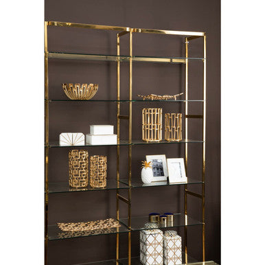 Orsina Delphi Small Gold Candle Holder – Handcrafted Aluminium Decor