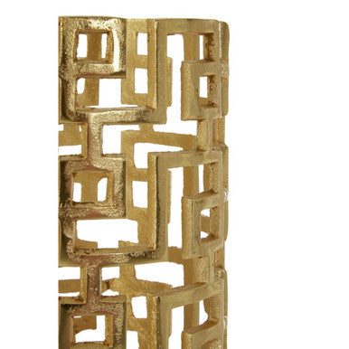 Orsina Delphi Small Gold Candle Holder – Handcrafted Aluminium Decor
