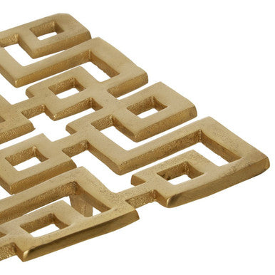 Orsina Delphi Large Gold Rectangular Decorative Plate Centerpiece