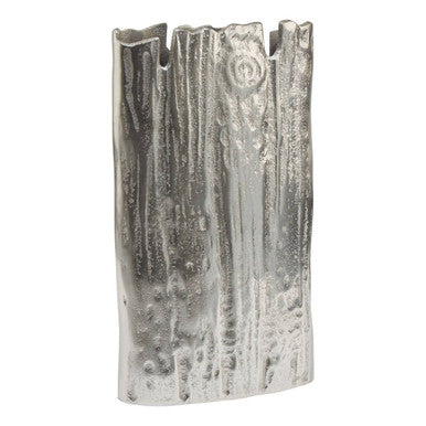 Orsina Albero Small Silver Vase – Sculpted Metal Tabletop Decor