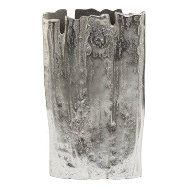 Orsina Albero Small Silver Vase – Sculpted Metal Tabletop Decor
