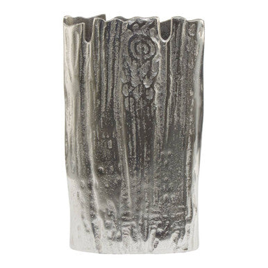 Orsina Albero Small Silver Vase – Sculpted Metal Tabletop Decor