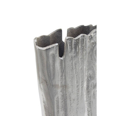 Orsina Albero Small Silver Vase – Sculpted Metal Tabletop Decor