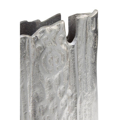 Orsina Albero Small Silver Vase – Sculpted Metal Tabletop Decor