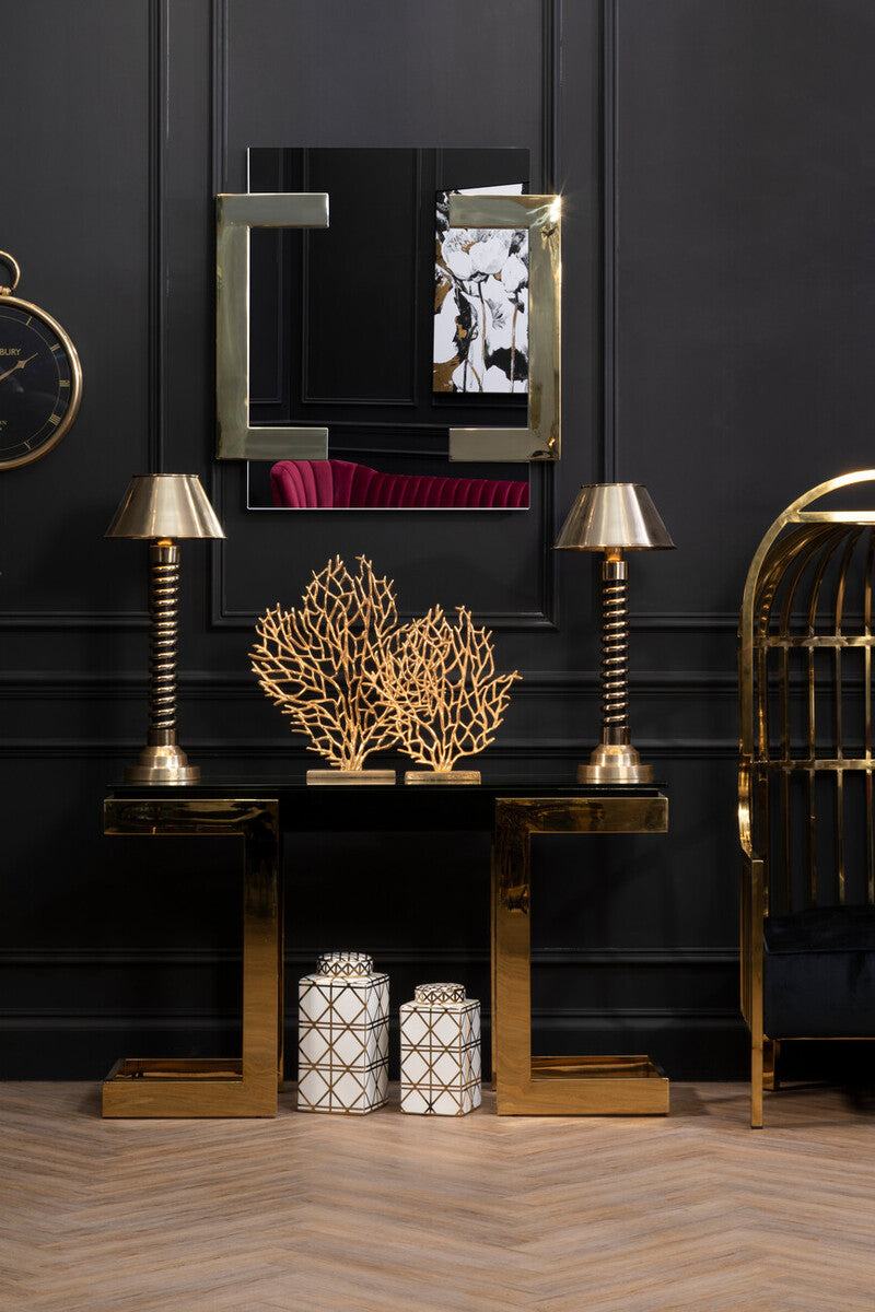 Orsina Prato Large Gold Coral Sculpture | Hand-Cast Aluminium Decor