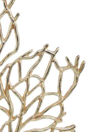 Orsina Prato Large Gold Coral Sculpture | Hand-Cast Aluminium Decor