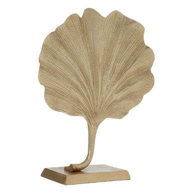 Orsina Prato Gold Ginkgo Leaf Sculpture – Aluminum Botanical Decor