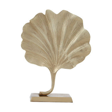 Orsina Prato Gold Ginkgo Leaf Sculpture – Aluminum Botanical Decor