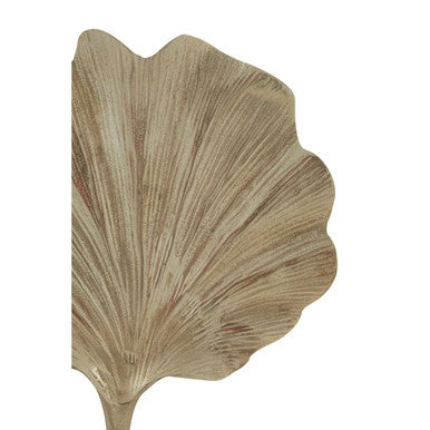 Orsina Prato Gold Ginkgo Leaf Sculpture – Aluminum Botanical Decor