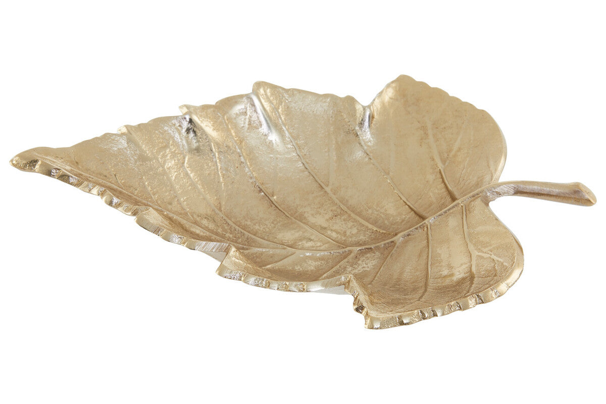 Orsina Gold Maple Leaf Dish – Decorative Aluminium Jewelry Catchall