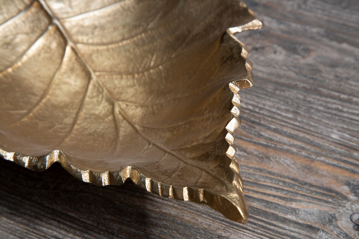 Orsina Gold Maple Leaf Dish – Decorative Aluminium Jewelry Catchall
