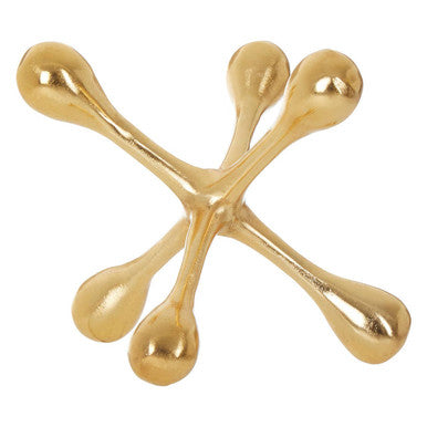 Orsina Prato Gold Jack Sculpture – Modern Aluminium Tabletop Decor