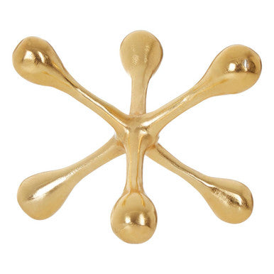 Orsina Prato Gold Jack Sculpture – Modern Aluminium Tabletop Decor