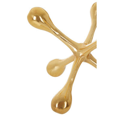 Orsina Prato Gold Jack Sculpture – Modern Aluminium Tabletop Decor