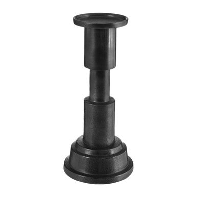 Orsina Zac Small Candle Holder – Matte Black Sculptural Pillar Stand