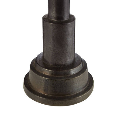 Orsina Zac Small Candle Holder – Matte Black Sculptural Pillar Stand