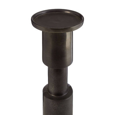 Orsina Zac Medium Pillar Candle Holder – Matte Black Minimalist Decor