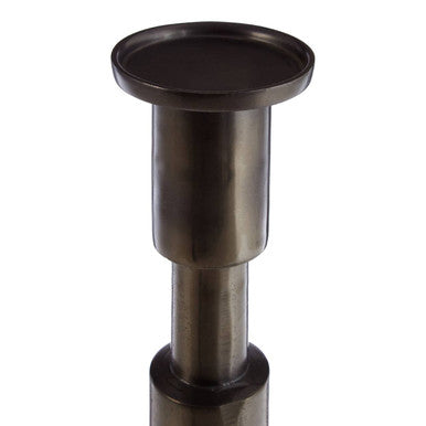 Orsina Zac Large Pillar Candle Holder – Matte Black Metal Stand