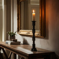 Orsina Zac Large Pillar Candle Holder – Matte Black Metal Stand