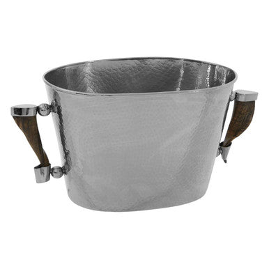 Orsina Mixology Haven Hammered Wine Cooler with Horn Handles