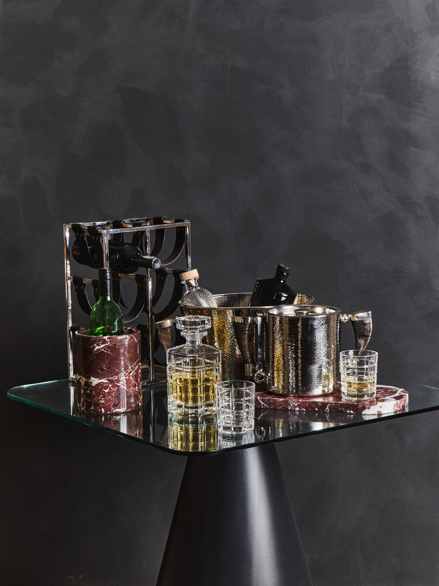 Orsina Mixology Haven Hammered Wine Cooler with Horn Handles