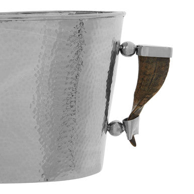 Orsina Mixology Haven Hammered Wine Cooler with Horn Handles