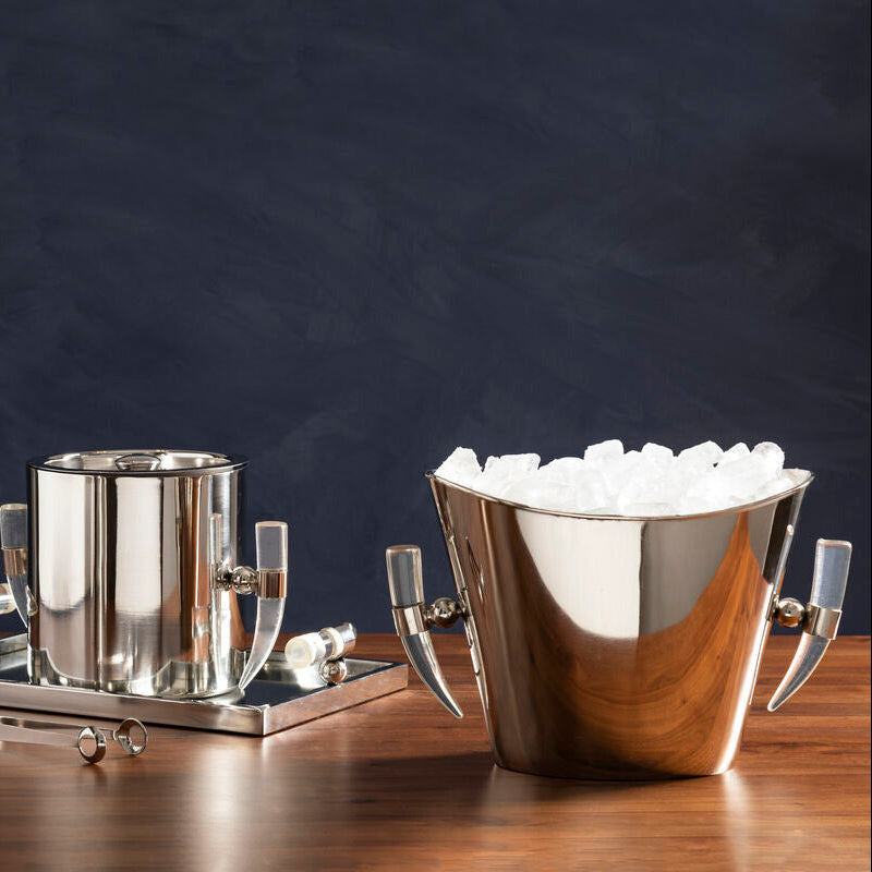 Orsina Mixology Herne Silver Wine Cooler with Acrylic Horn Handles