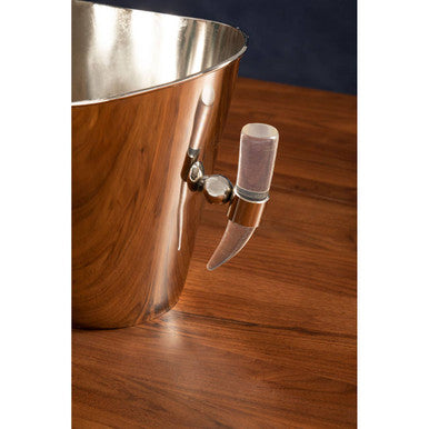 Orsina Mixology Herne Silver Wine Cooler with Acrylic Horn Handles