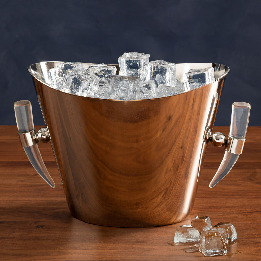 Orsina Mixology Herne Silver Wine Cooler with Acrylic Horn Handles